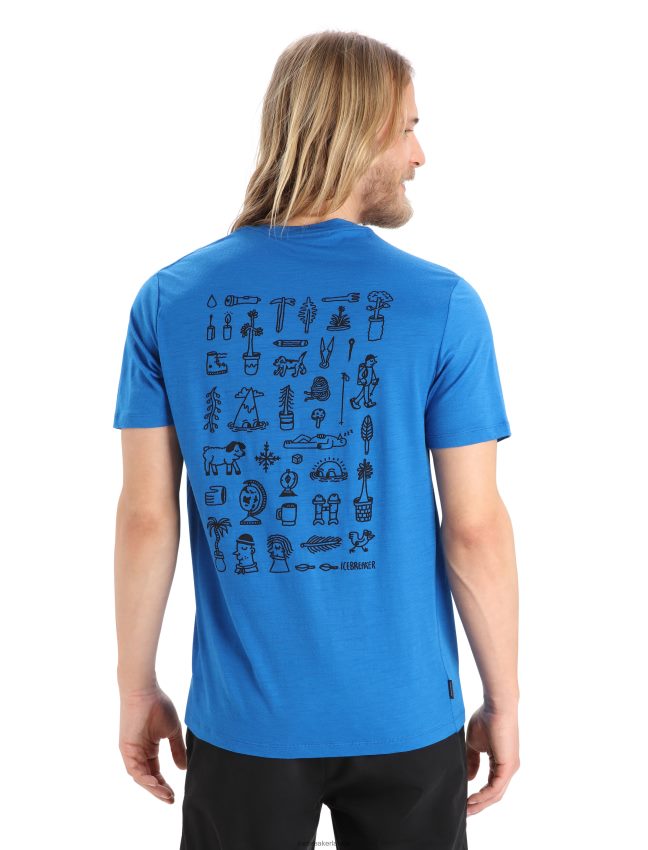 Icebreaker merino tech lite ii t-krekla stāsts ar īsām piedurknēm vīriešiem lazurīts apģērbs 622ZJ381 Icebreaker merino tech lite ii t-krekla stāsts ar īsām piedurknēm vīriešiem lazurīts apģērbs 622ZJ381